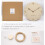 (Tape scale, Fallen leaves) Wooden hanging rope clock simple creative clock 9