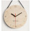 (Tape scale, Elegant cool black) Wooden hanging rope clock simple creative clock 2