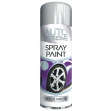 250ML AX SILVER ALLOY WHEEL SPRAY PAINT RESTORER CAR BIKE AUTO SATIN