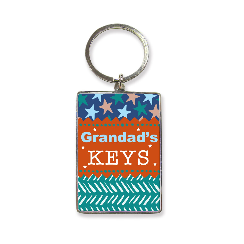 Grandad's Keys Metallic Keyring Lovely Birthday Christmas Gift Idea