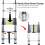 5M Heavy-Duty Portable Telescopic Aluminium Ladder - Multi-Purpose, Extendable, Lightweight & Compact 5