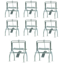 (Pack of 8) Mole Vole Claw Scissor Traps Heavy Duty Professional Quick Traps Kill Fast Metal