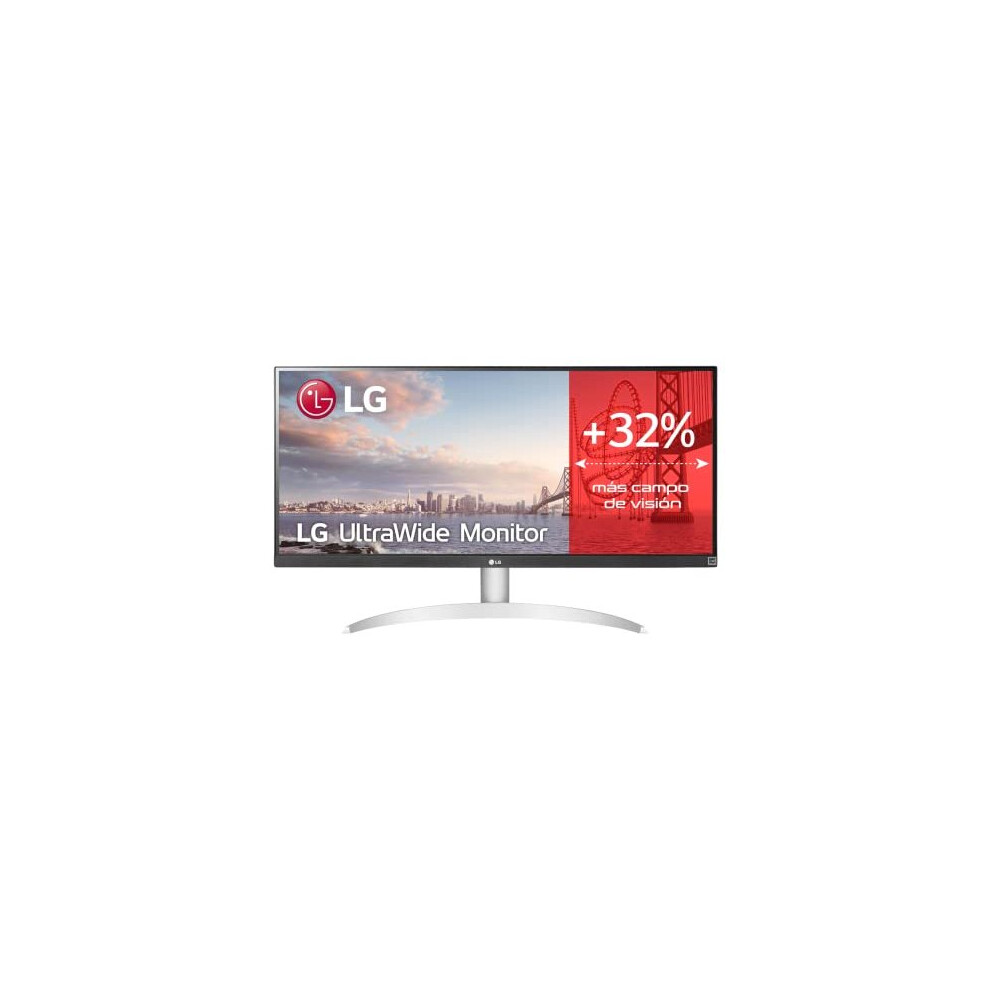 LG 29WQ600-W 29" UltraWide, Full HD, 100Hz IPS Monitor, with RGB 99% Color Gamut with HDR10, USB Type-C, AMD FreeSync, Built in Speakers, 3-Side