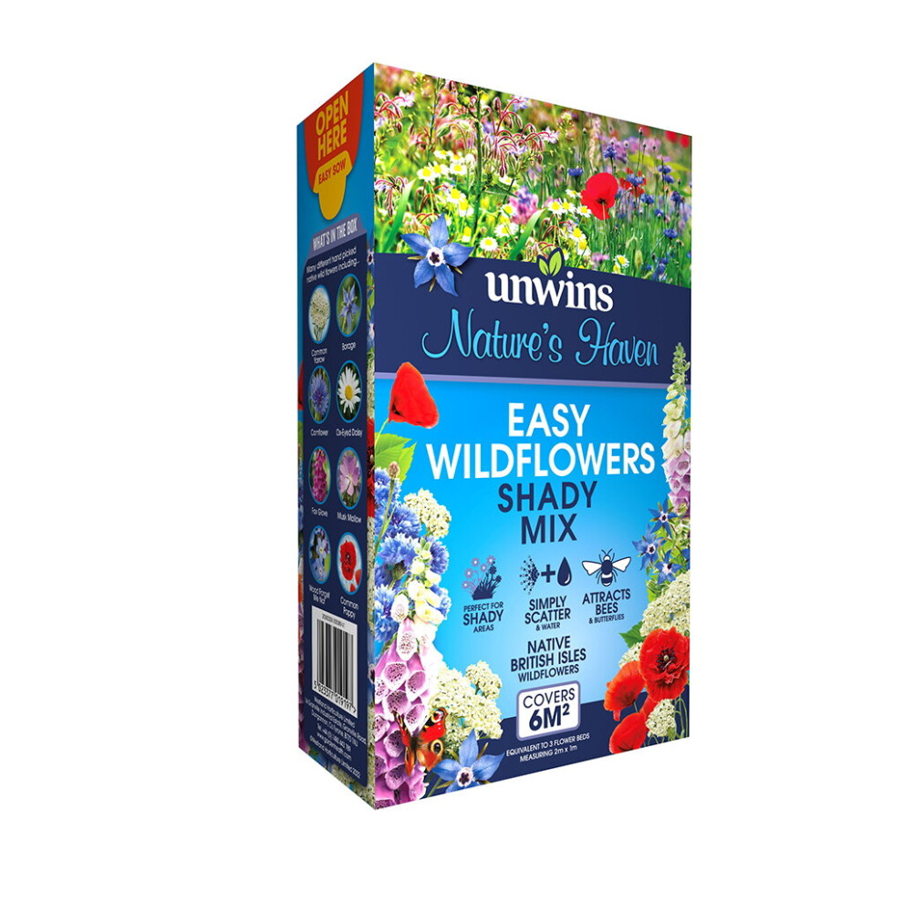 Nature's Haven Easy Wildflowers Shady Mix Native British Isles Flowers 1.2kg