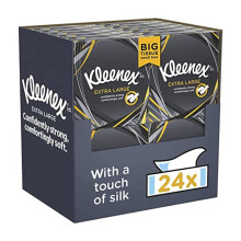Kleenex Extra Large Compact Facial Tissues - 24 Boxes, 44 Tissues Per Box