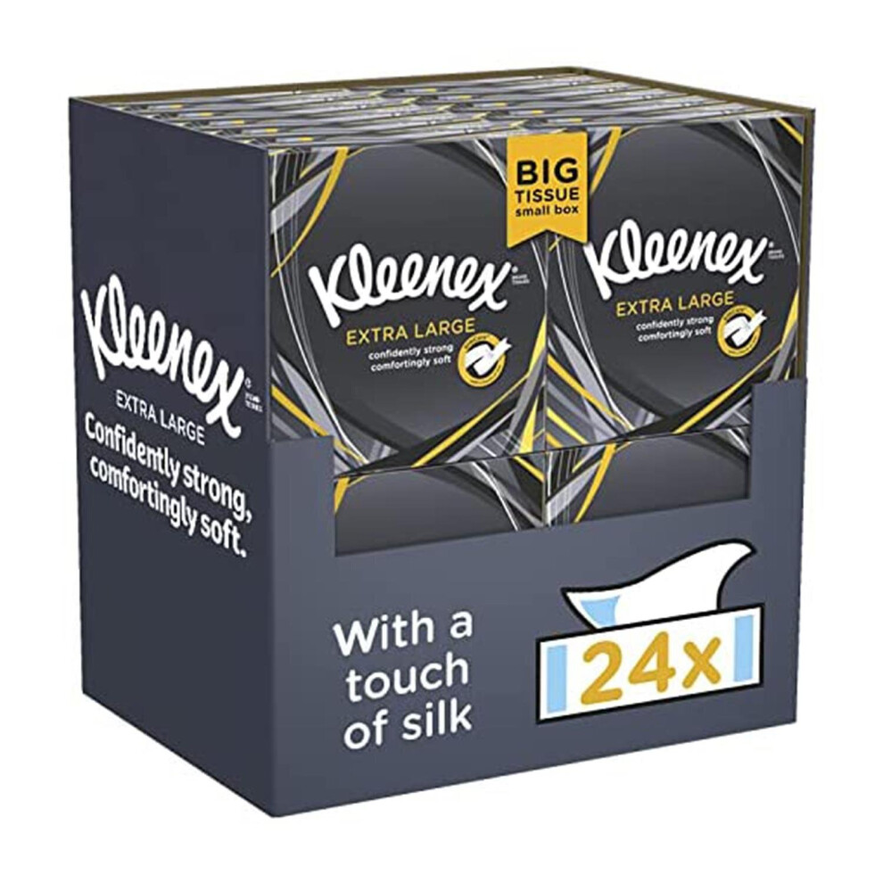 Kleenex Extra Large Compact Facial Tissues - 24 Boxes, 44 Tissues Per Box