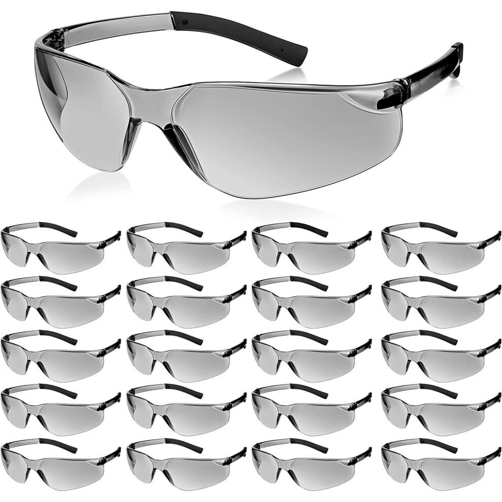 20 Pcs Safety Glasses Uv Scratch Resistant Eyewear Polycarbonate Goggles Clear Protective Eyewear 715279388833