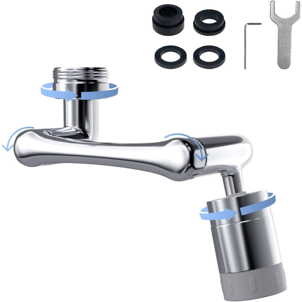 Faucet Extender Aerator 1440Â¡Ã£ Multifunctional Rotating Splash Proof Filter Extender Faucet Extender 781238423402