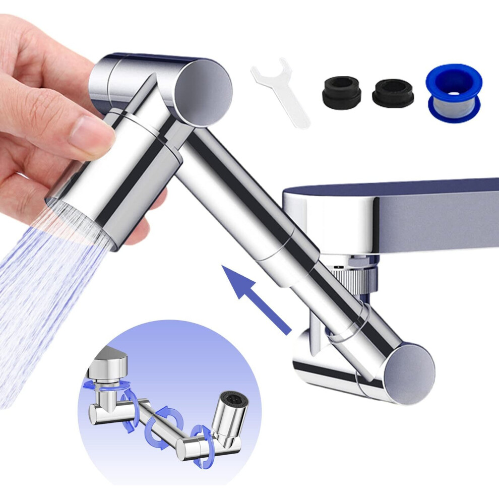 Universal Retractable Faucet Extender, Bathroom 1080Â¡Ã£Rotating Splash Filter Faucet Aerator Suitable 781238423938