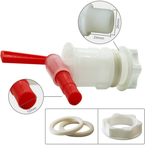 4 PACK Plastic Bottling Bucket tap faucet 1