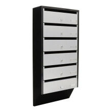 Rottner Apartment Mailbox Depot 6 Silver / Black Cylinder Lock
