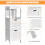 Costway Bathroom Floor Cabinet Multifunctional Side Storage Cabinet Simple 8