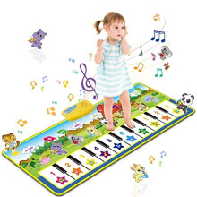 m zimoon Kids Piano Mat, Piano Music Mat Dance Mats Touch Play Mats Floor Keyboard Musical Carpet Mat Gift Toys for 2 3 4 5 6 Years Old Kids Boys