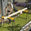Costway Twin Pack Folding Sawhorses Tool Stands Power Tools Convenient Handle 2