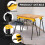 Costway Twin Pack Folding Sawhorses Tool Stands Power Tools Convenient Handle 8