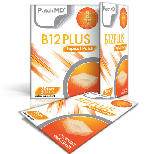 PatchMD B12 Energy Plus Topical Patch - 30 Daily Patches 1