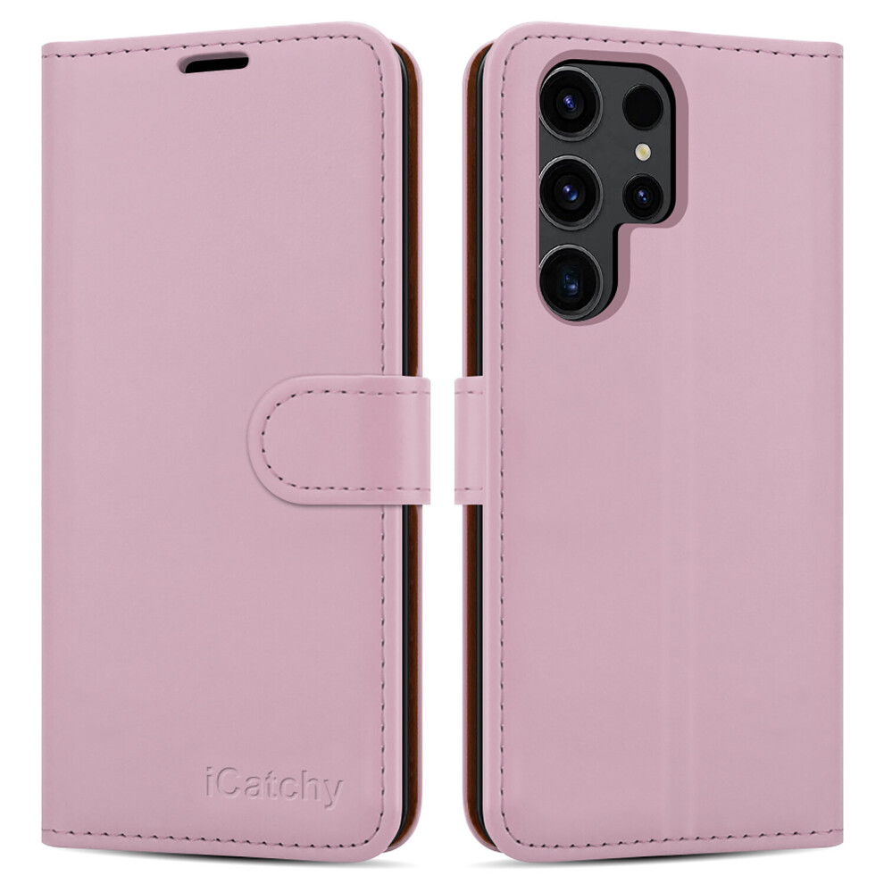 (Rose Gold) Samsung Galaxy S23 Ultra Wallet Phone Cover