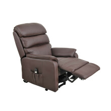 (Brown) Rise and Recline Power Electric Lift Chair Armchair Bonded Leather