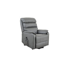 (Grey) Rise and Recline Power Electric Lift Chair Armchair Bonded Leather