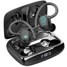 (Black) Wireless Earbuds Bluetooth Headphones Noise Cancelling Stereo Earphones