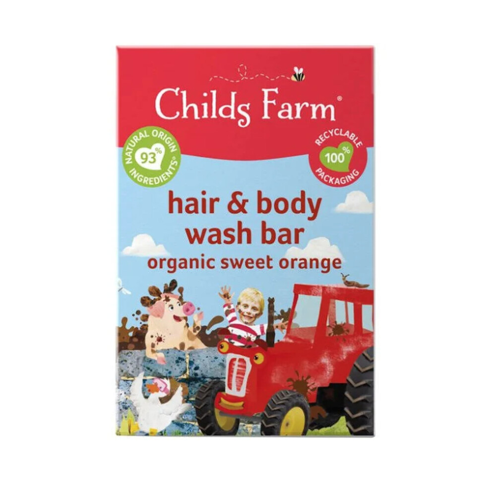 Childs Farm Hair & Body Wash Bar Organic Sweet Orange 60g