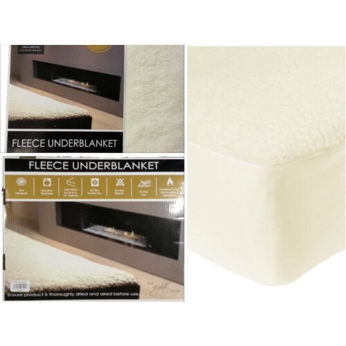 (Small Double) Extra Deep Fleece Mattress Protector Warm Underblanket Fitted Sheet Bed Cover 2