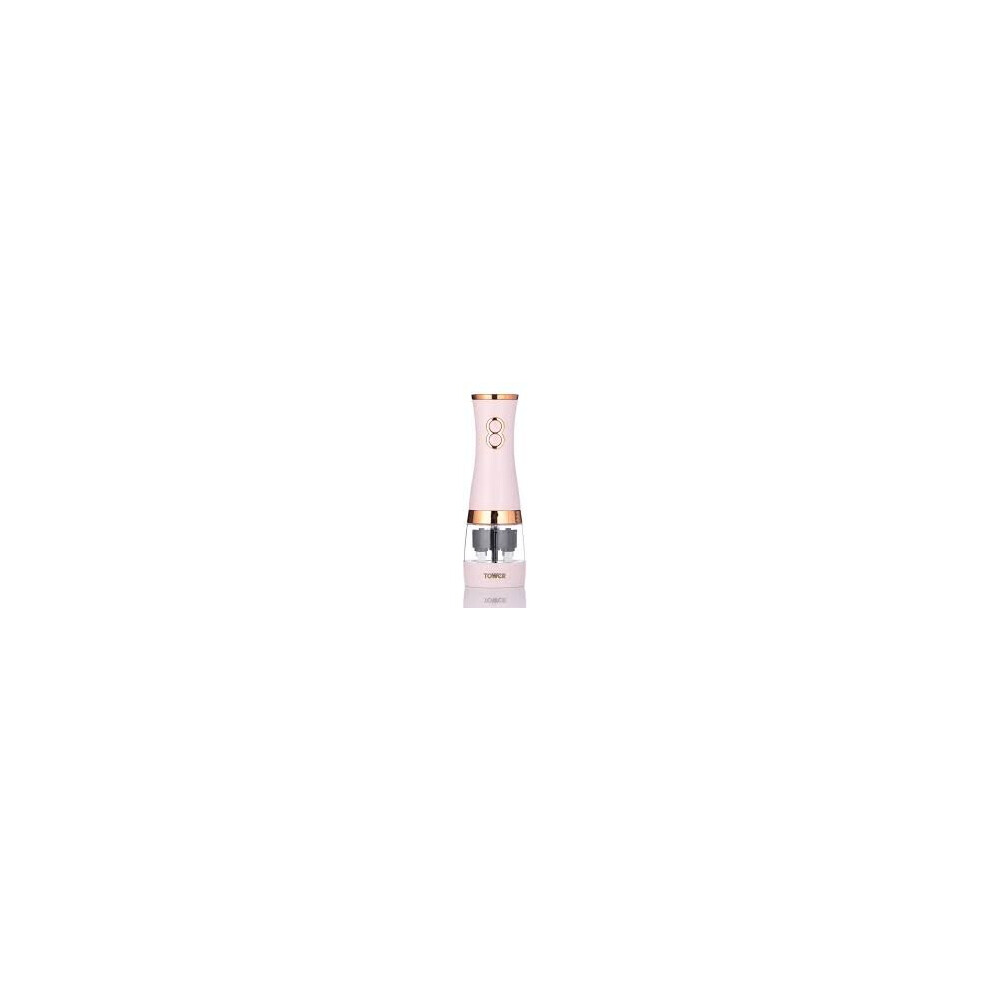 Tower T847004PNK Salt & Pepper Mill, Ceramic, Pink and Rose Gold