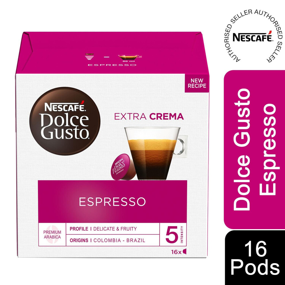 Nescafe Dolce Gusto Coffee Pods Caps Box of 16 Espresso