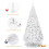 Costway 5 FT White Artificial Christmas Tree Xmas Pine Tree w/Solid Metal Legs 7