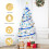 Costway 5 FT White Artificial Christmas Tree Xmas Pine Tree w/Solid Metal Legs 5
