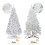 Costway 5 FT White Artificial Christmas Tree Xmas Pine Tree w/Solid Metal Legs 6