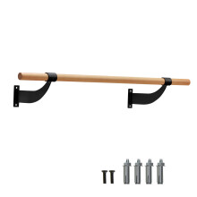 4 FT Single Ballet Bar Beech Wood Ballet Fixed Equipment Fitness Bar