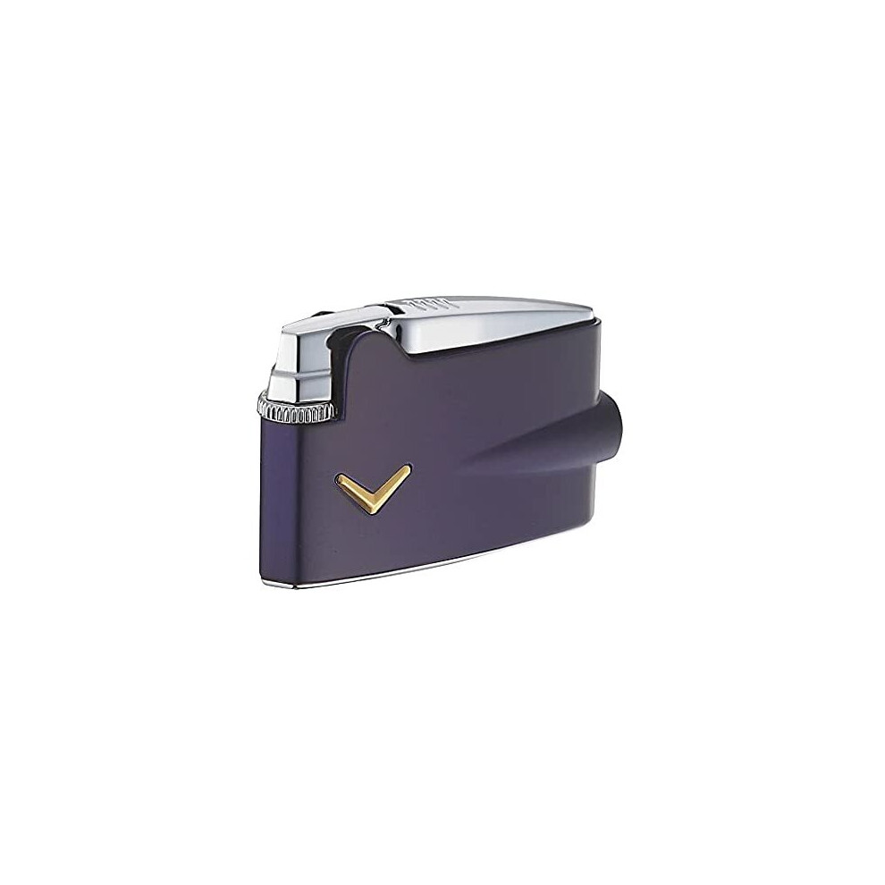 Ronson Blue Varaflame Flint Action Gas Lighter Metallic