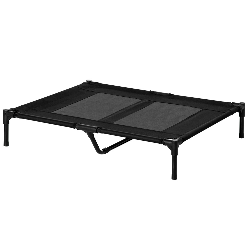 PawHut Large Pet Cot Portable Dog Cat Sleep Bed Elevated Outdoor Black