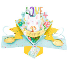 Easter Card To A Special Niece Easter Bunny Pop Up Easter Card Cute 3D Cards