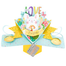 Easter Card To An Amazing Grandson Easter Bunny Pop Up Easter Card Cute 3D Cards