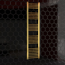 (500 x 1600 mm (h)) 500mm Wide Gold Heated Bathroom Towel Rail Radiator For Central Heating UK Pre-Filled