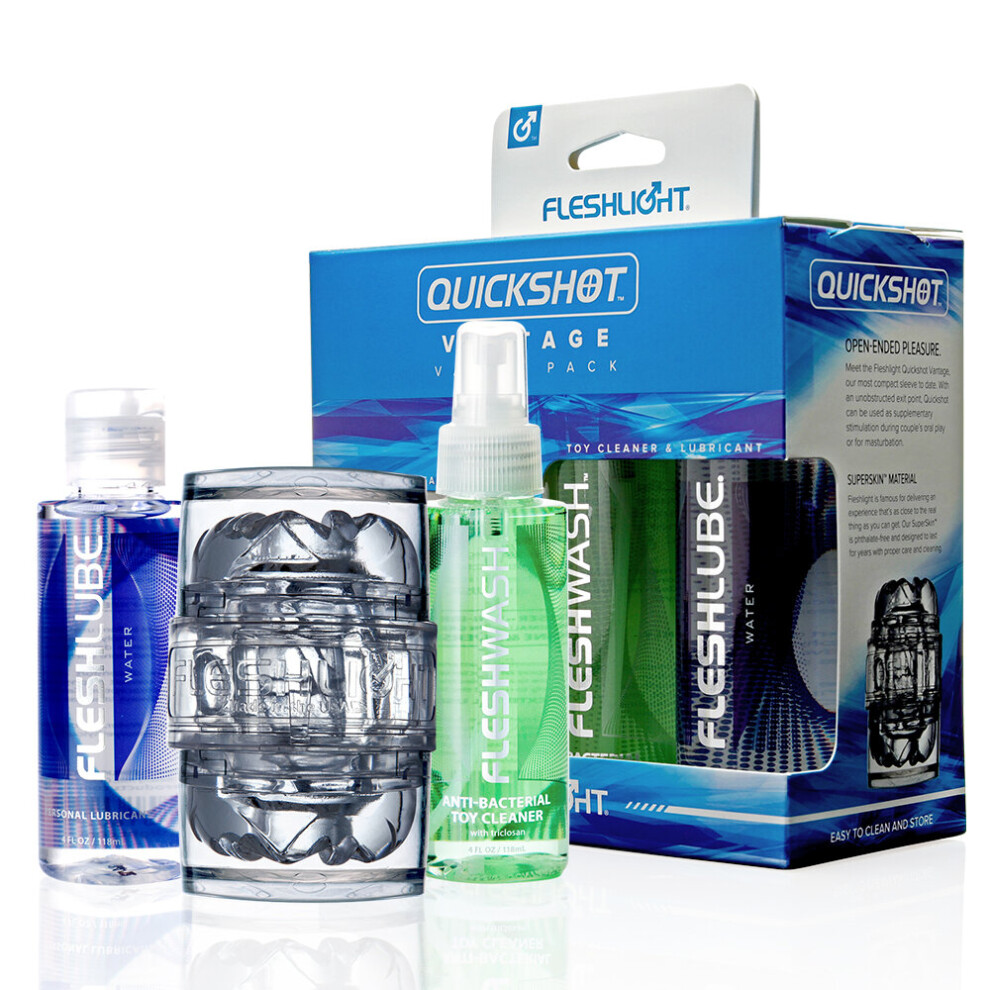 Fleshlight Quickshot Vantage Value Pack | Masturbator | Lube | Toy Cleaner