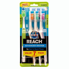 REACH Advanced Design Adult Toothbrush Soft 7 Count