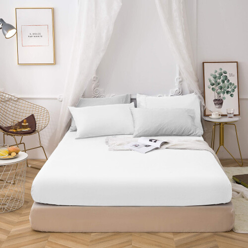 (king, White) Extra Deep Fitted Bed Sheet on OnBuy