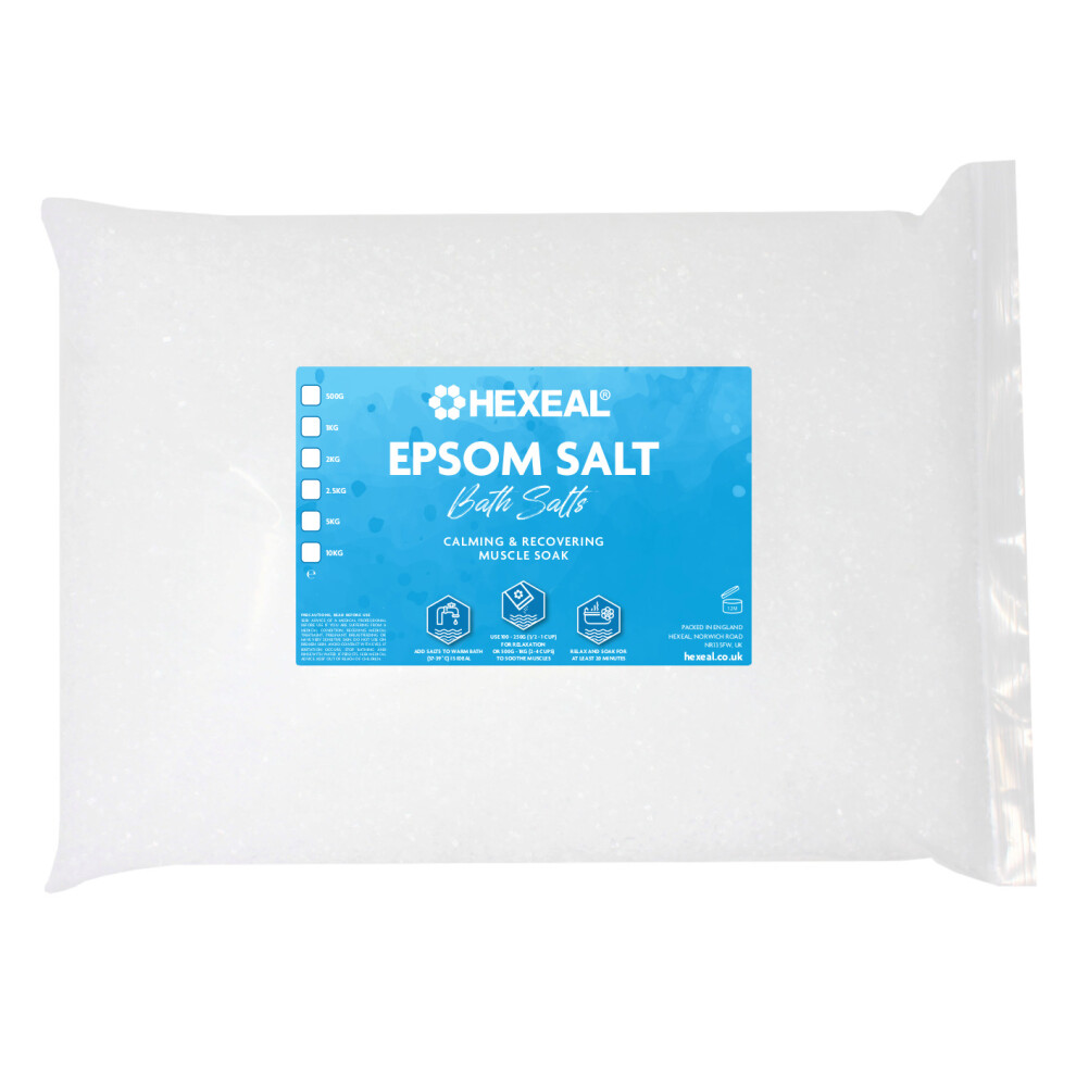 EPSOM SALT | 5KG BAG | FCC Food Grade | Magnesium Sulphate