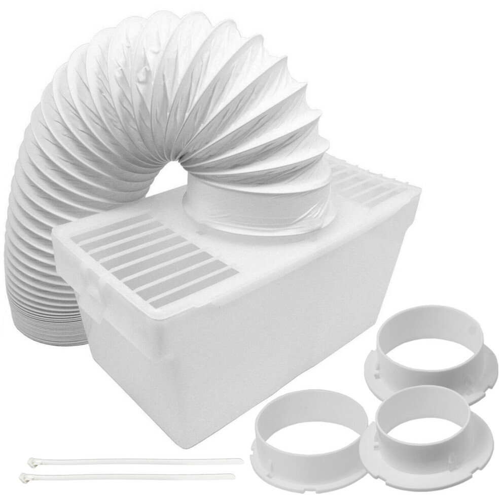 Spares2go Tumble Dryer Vent Hose Condenser Kit With 3 X Adapters For Whirlpool (1.2M)