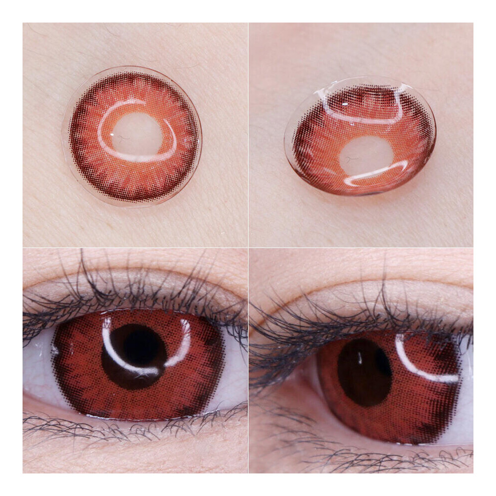 (Red) NEW'C Colored Natural Look Contact Lenses