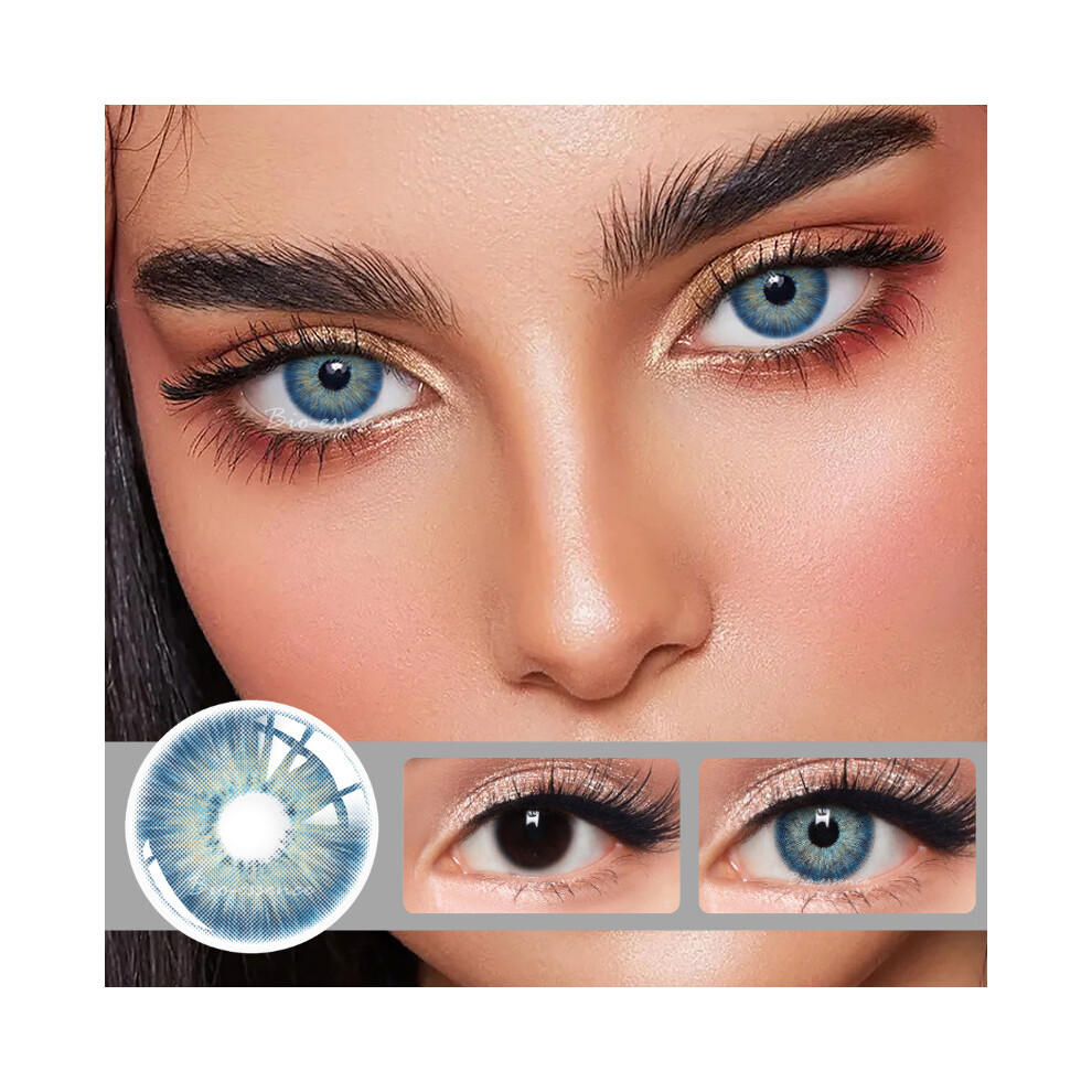 (Blue) NEW'C Colored Natural Look Contact Lenses