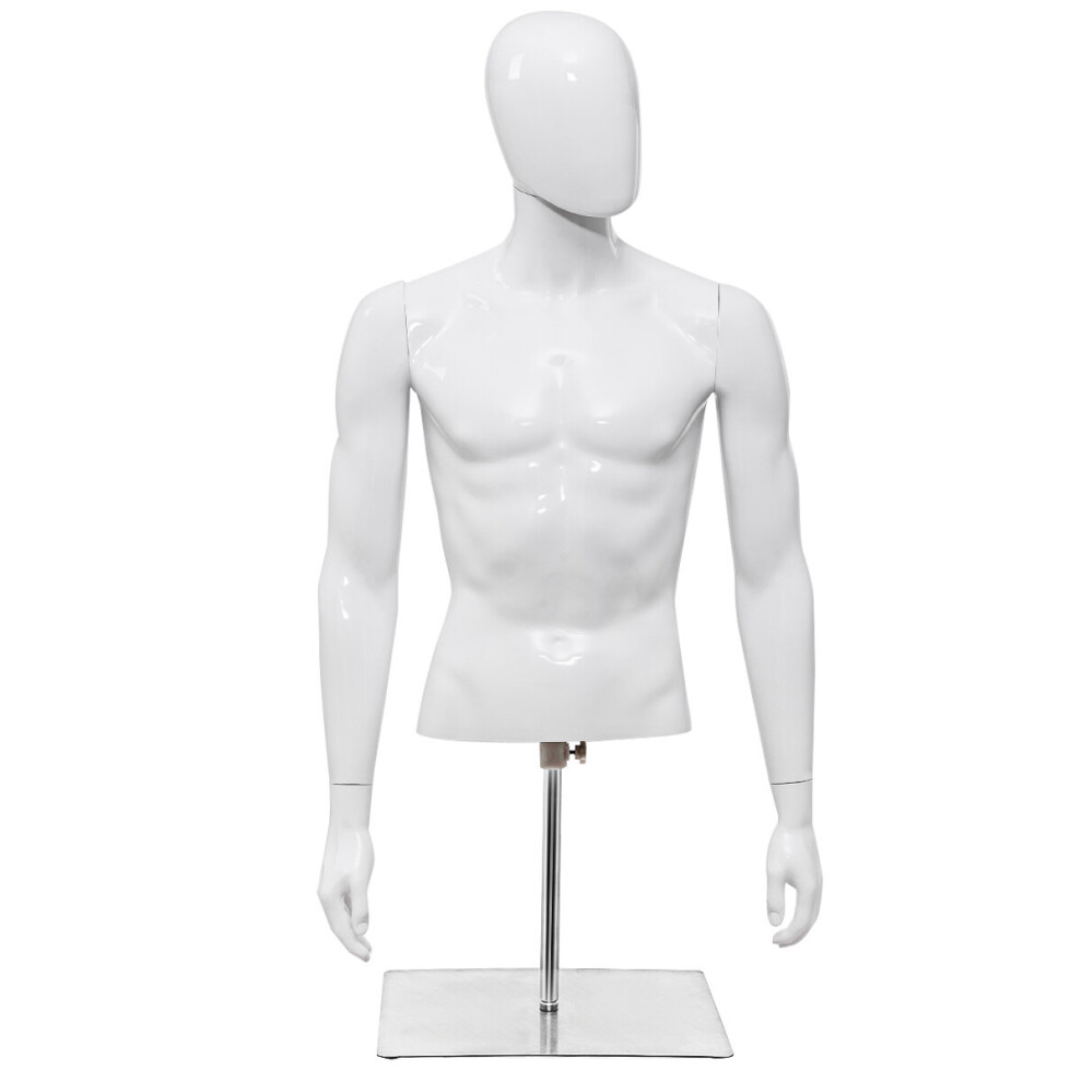 Casart Men Model Half Body Manikin 133Cm Upper Body Mannequin With Iron Stand