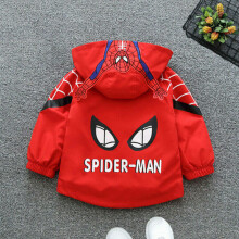 (2, 120/4-5years) Boys' Spiderman windbreaker jacket children's hoodie jacket
