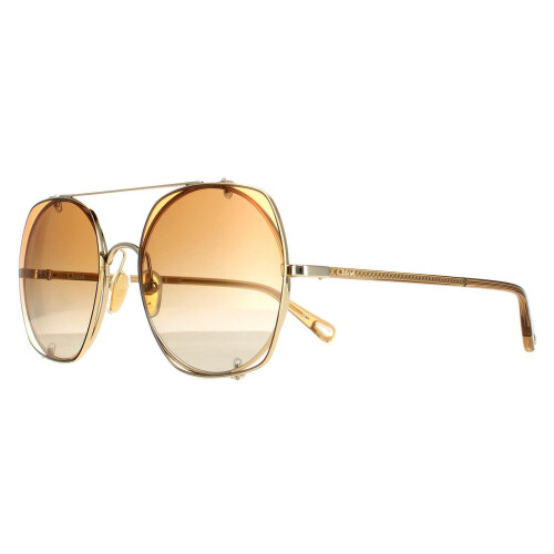 Chloe Chloe Sunglasses CH0042S 003 Gold  Orange Gradient 1