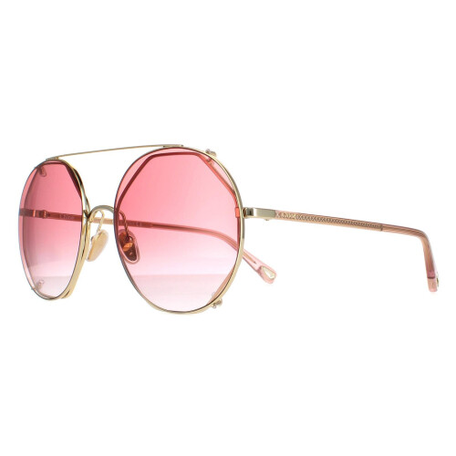 Chloe Chloe Sunglasses CH0041S 004 Gold  Red Gradient 1