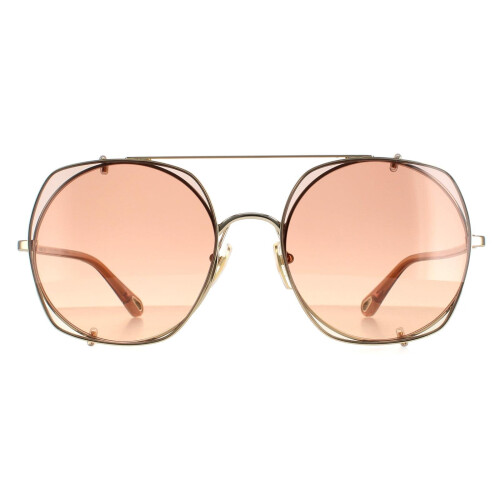 Chloe Chloe Sunglasses CH0042S 004 Gold Brown Gradient