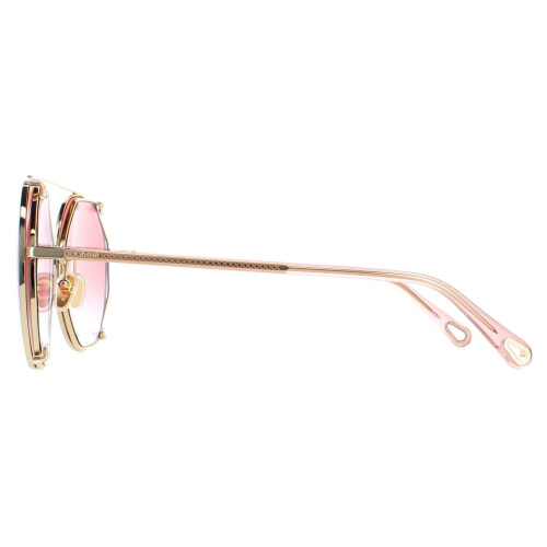 Chloe Chloe Sunglasses CH0041S 004 Gold  Red Gradient 2